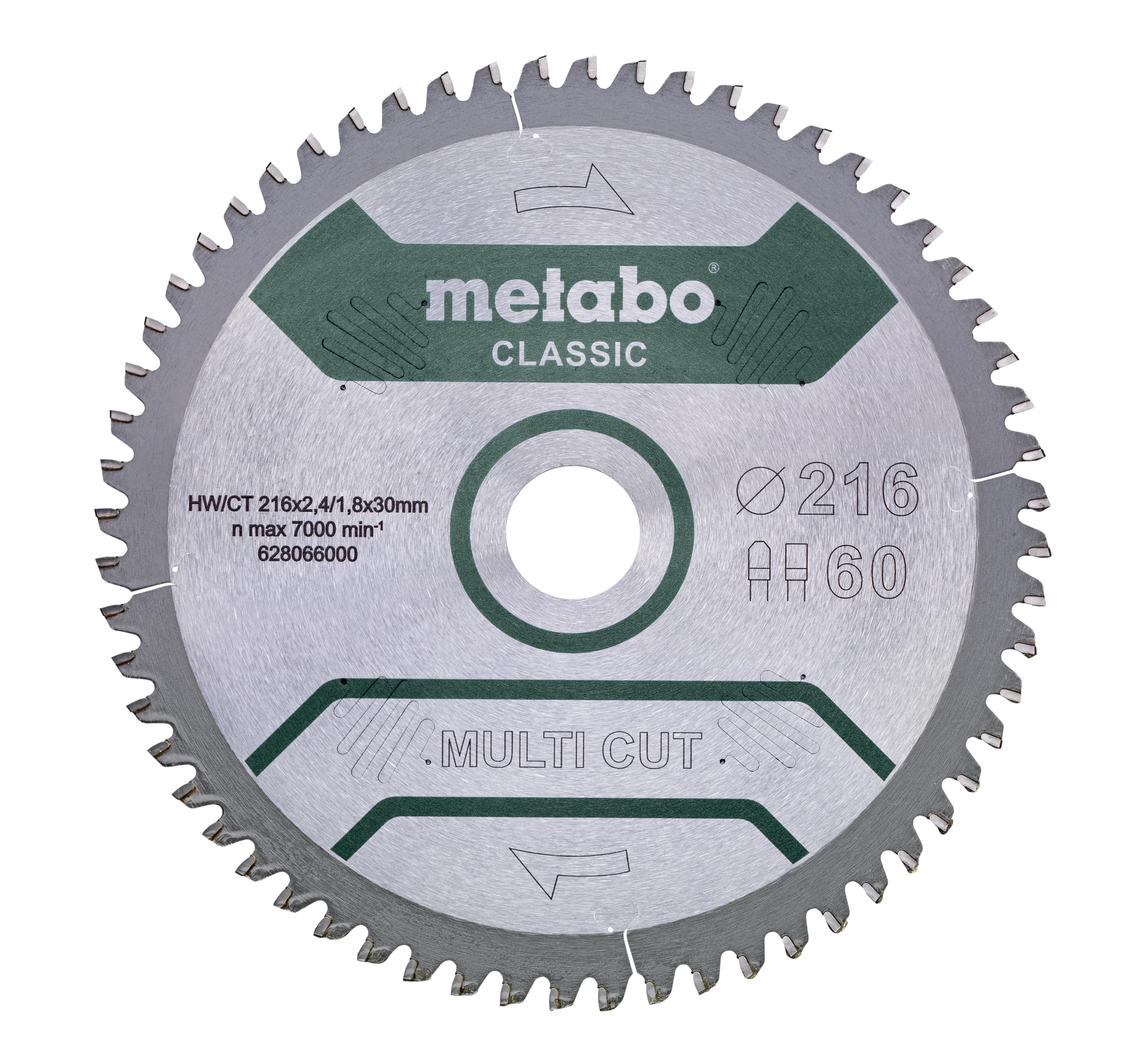 metabo-kreiss-geblatt-precision-cut-216-x-30-mm-z60-fz-tz-hartmetall-s-geblatt-f image 1