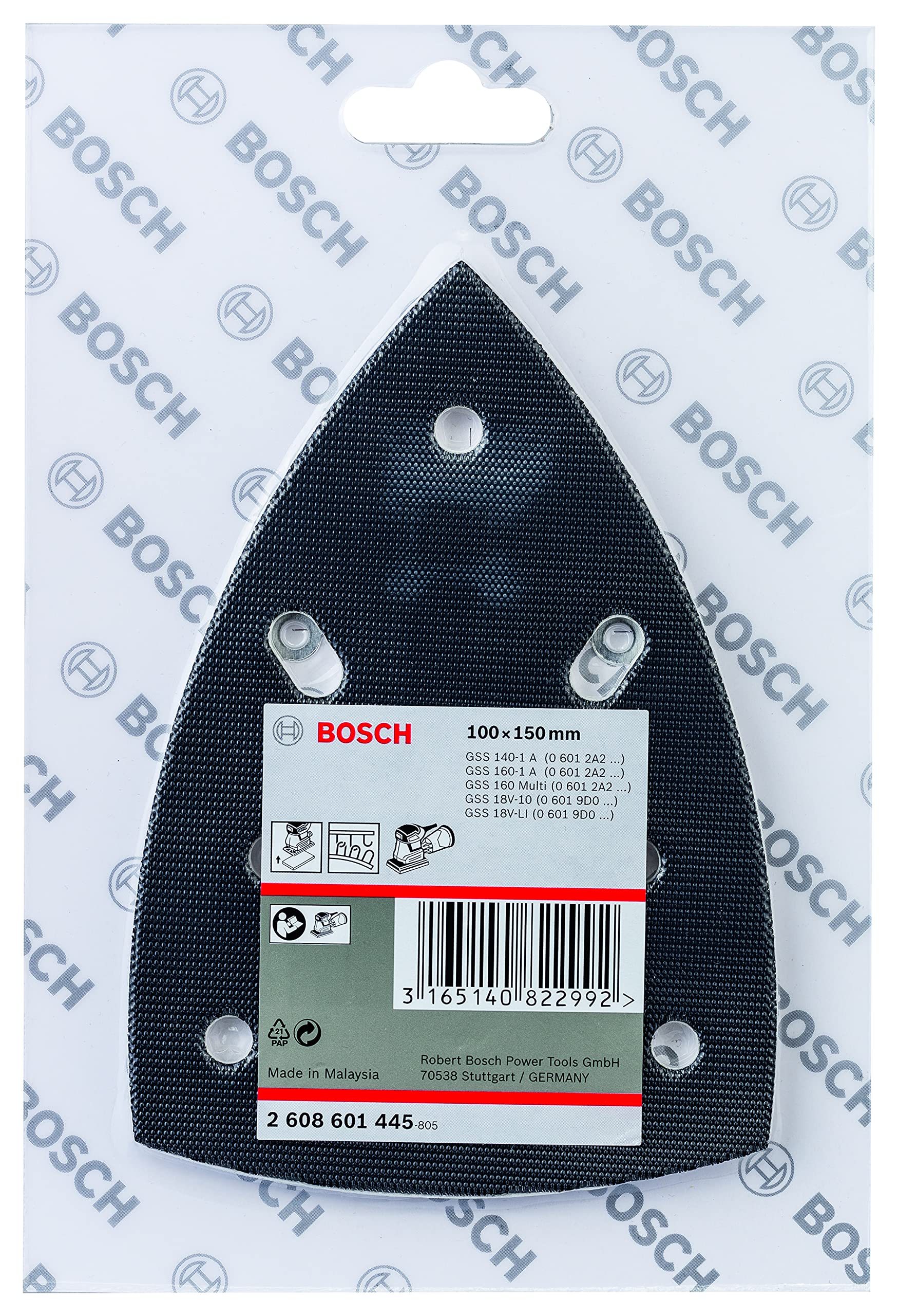 bosch-accessories-2608601445-pro-schleifplatte-klett-100-x-150-mm-f-r-bosch-schw image 2