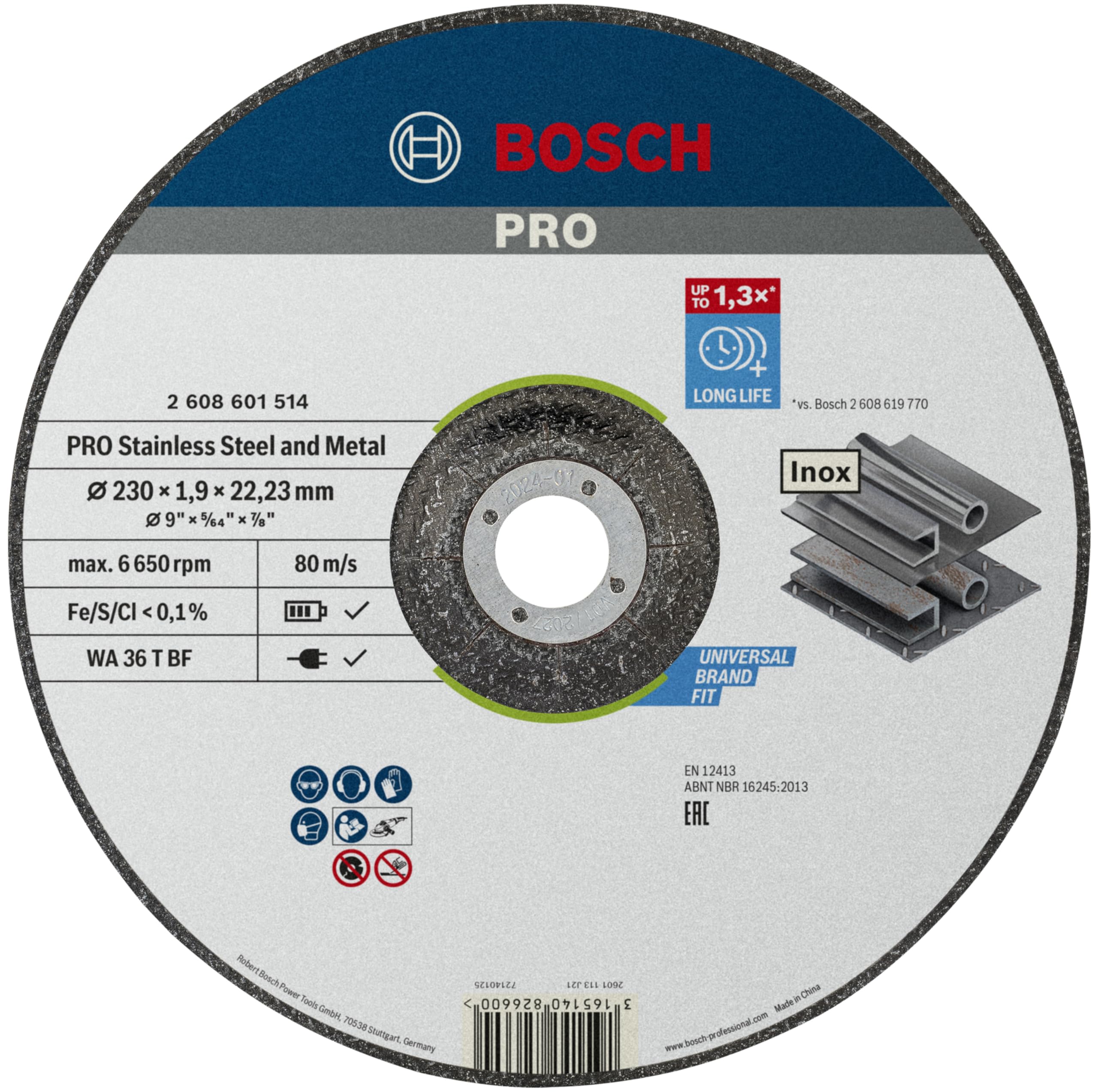 bosch-professional-standard-for-inox-trennscheibe-230-x-1-9-x-22-23-mm-gerade-f- image 8
