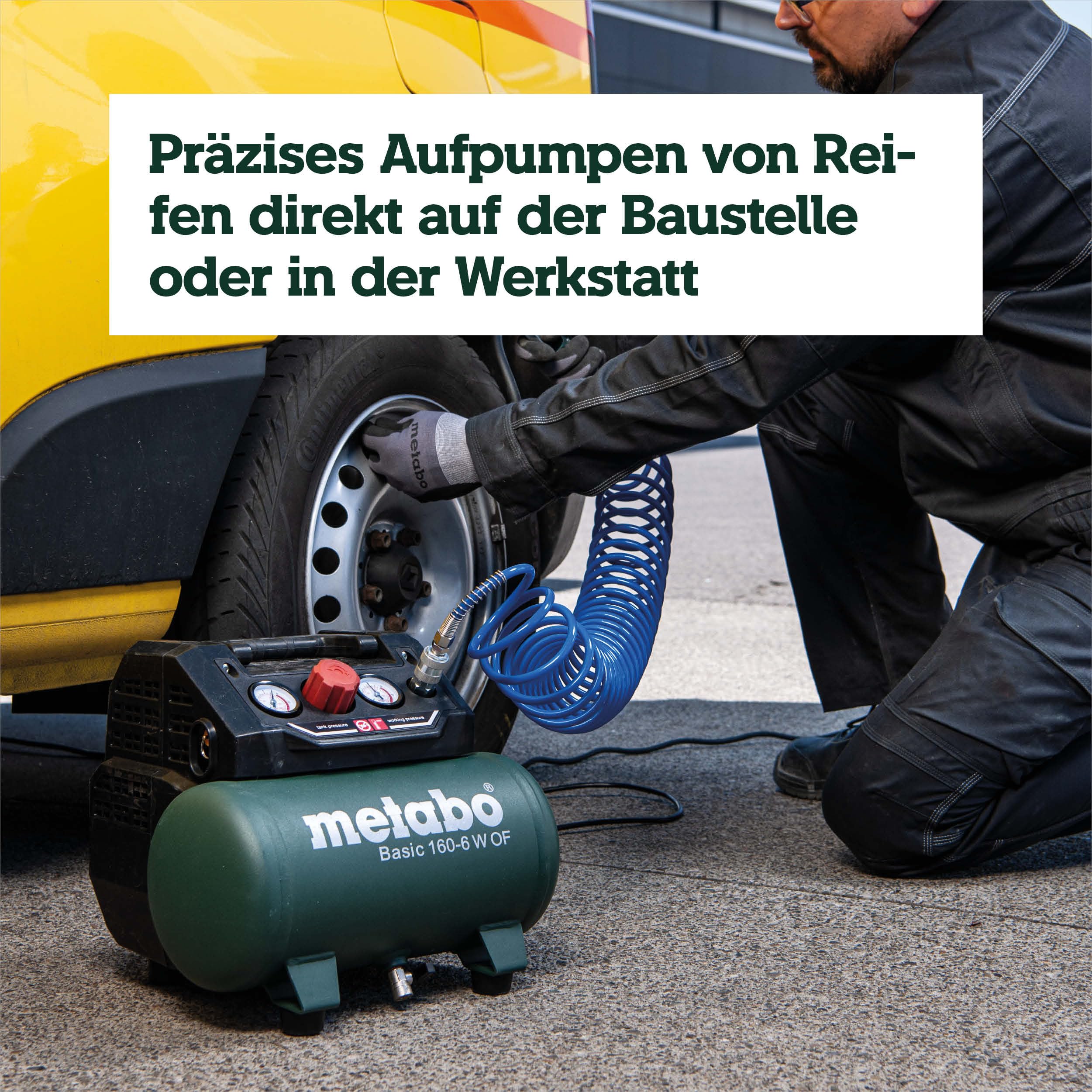 metabo-kompressor-basic-160-6-w-of-6-l-lfreier-druckluftkompressor-8-bar-klappba image 8