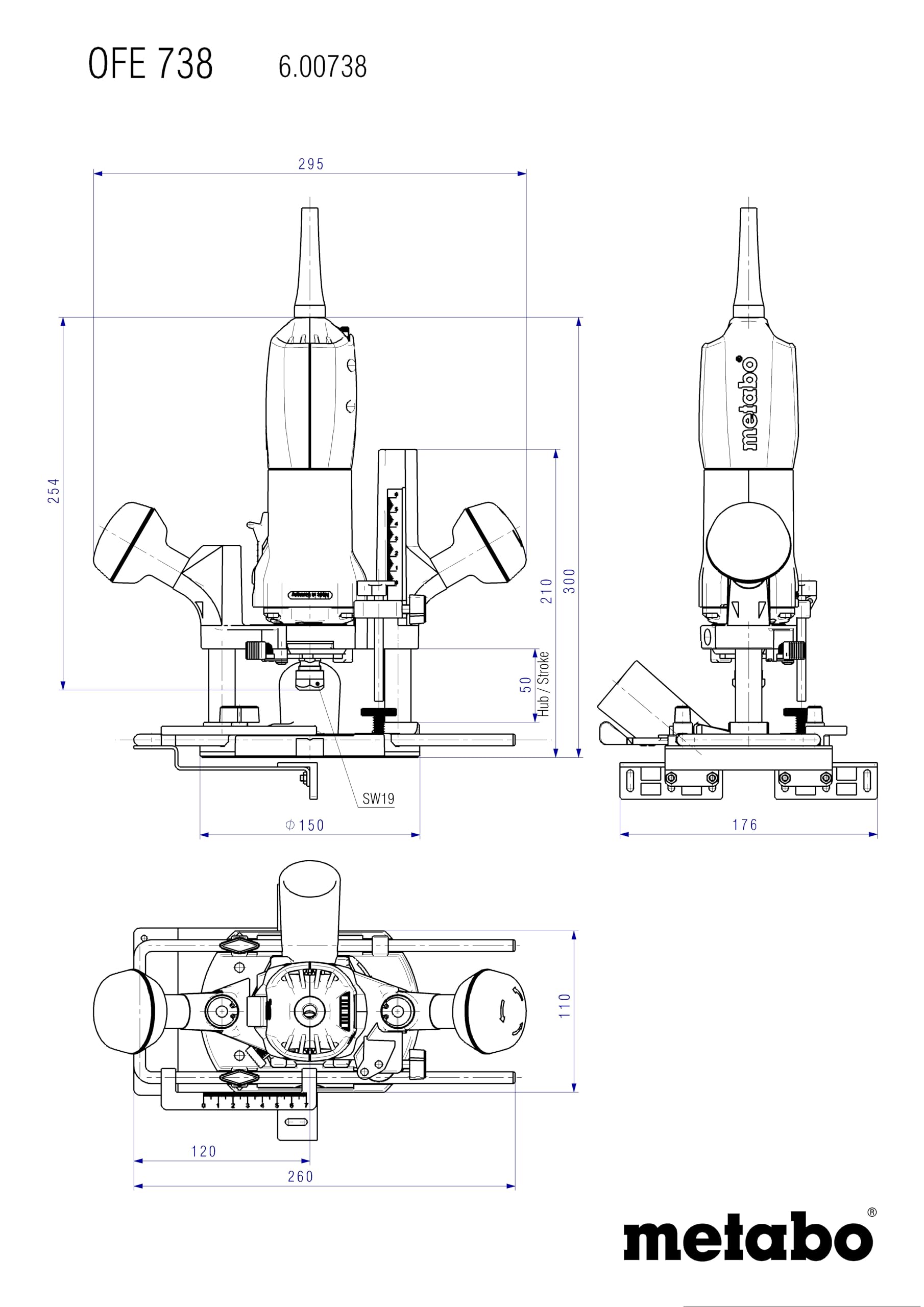 metabo-ofe-738-oberfr-se-710-w-marathon-motor-2-s-ulen-pr-zisionsf-hrung-inkl-pa image 2