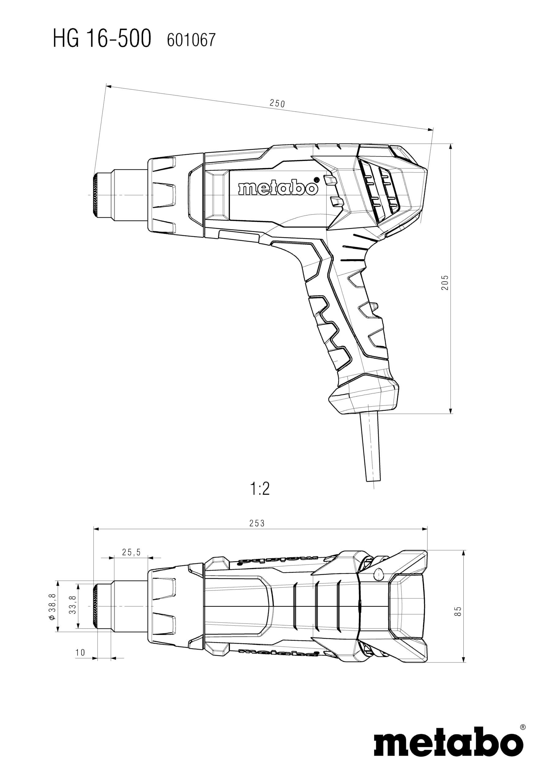 metabo-hg-16-500-hei-luftgebl-se-1-600-w-hei-luftpistole-mit-keramikheizung-zum- image 2