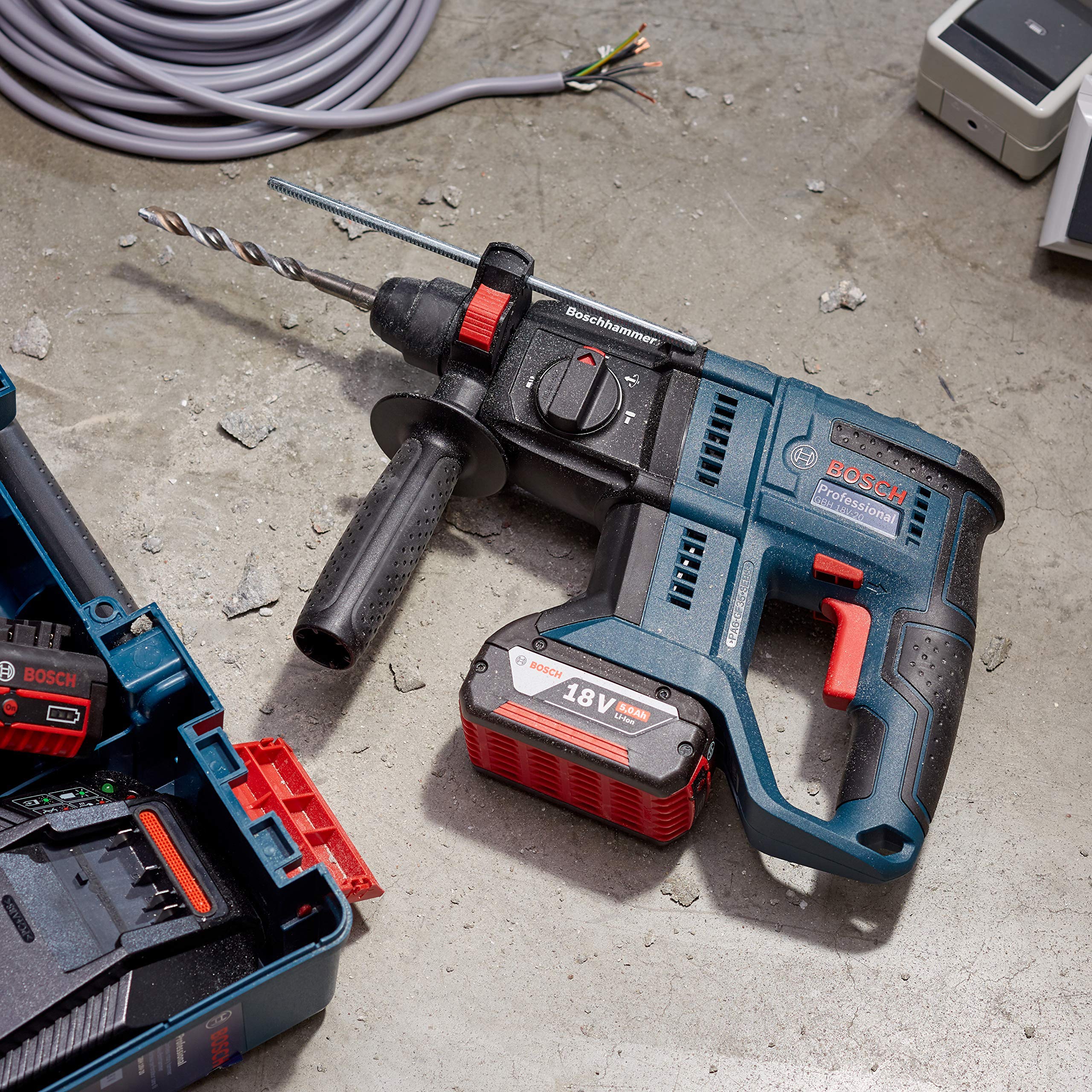bosch-professional-gbh-18v-20-akku-bohrhammer-18v-system-sds-plus-1-7-j-schlagen image 2
