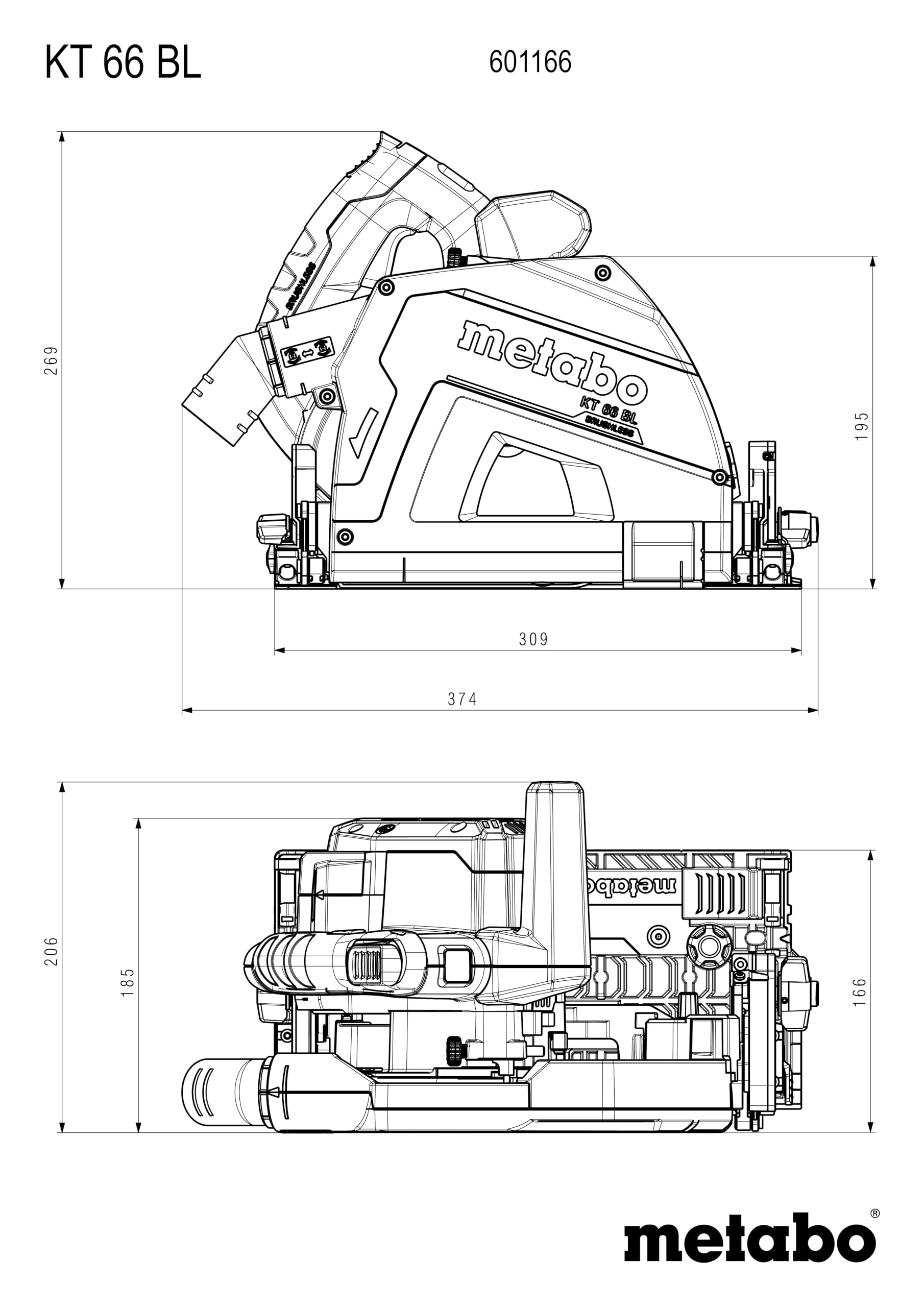 metabo-kt-66-bl-tauchkreiss-ge-1200-w-brushless-motor-66-mm-schnitttiefe-variabl image 2