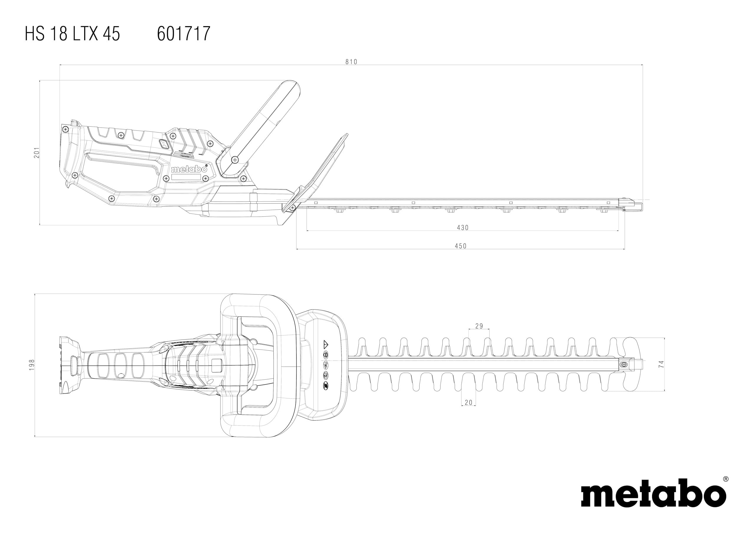 metabo-akku-heckenschere-hs-18-ltx-45-18v-strauchschere-mit-45-cm-schnittl-nge-o image 2